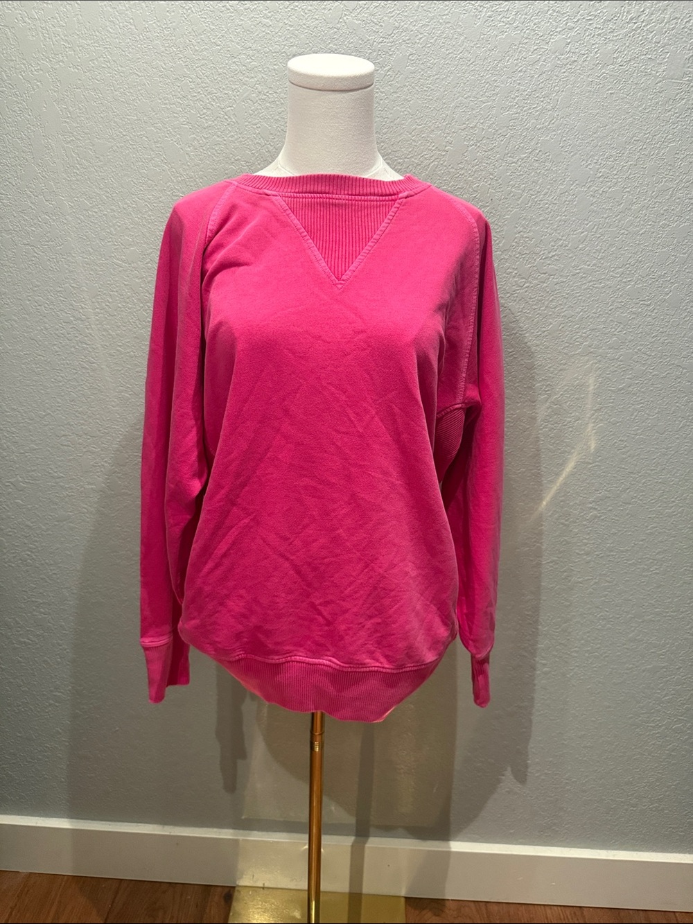 Hot Pink Pullover Sweatshirt